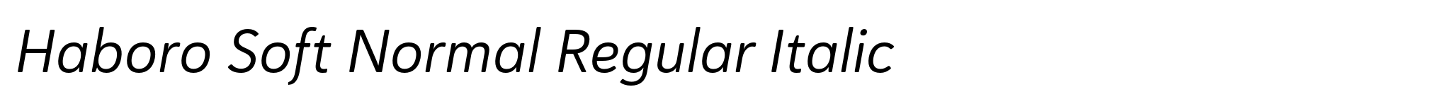 Haboro Soft Normal Regular Italic image